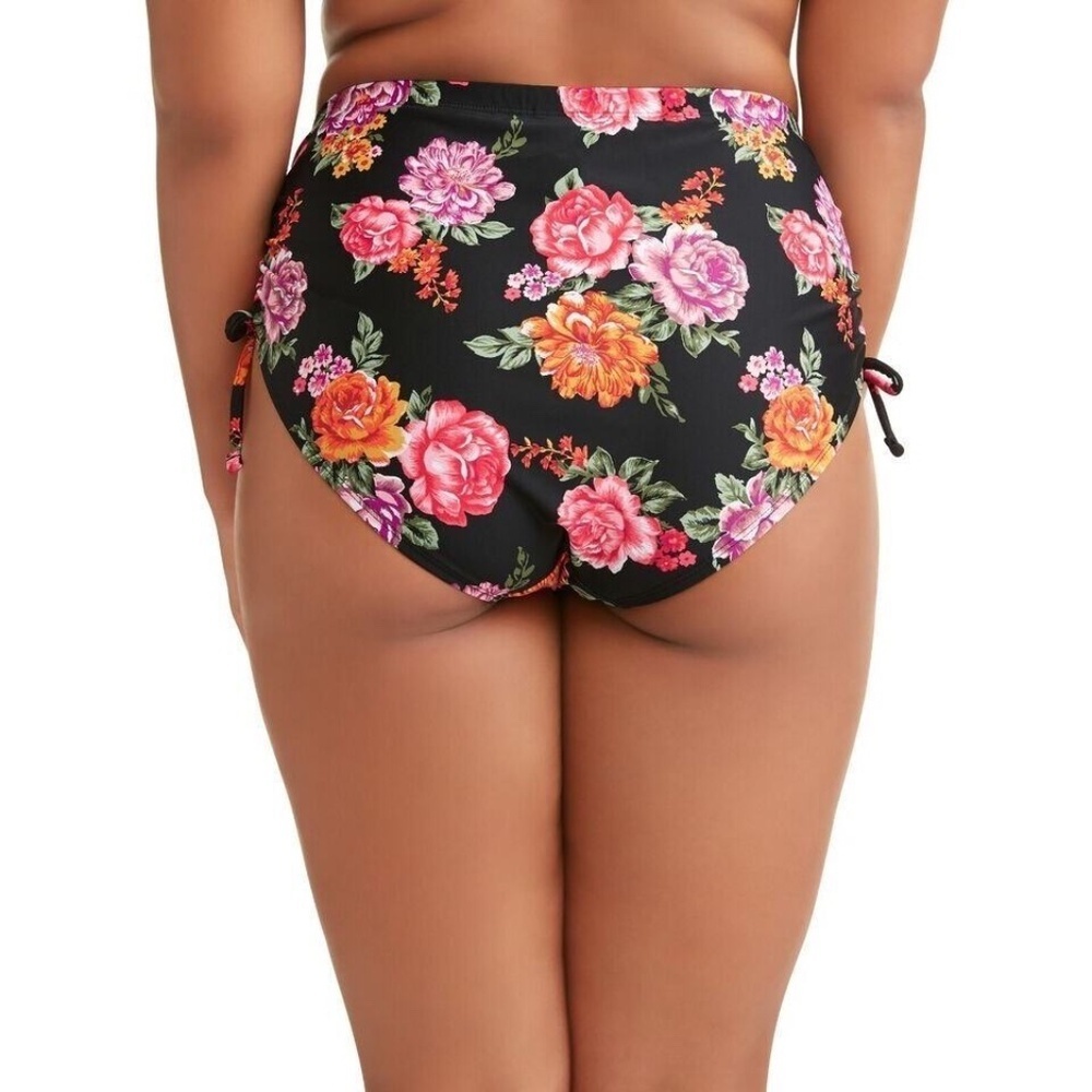 Terra and Sky Swim Bottoms Women's Plus Size 4X 28W 30W Floral Mid Rise Swimwear - Picture 4 of 16